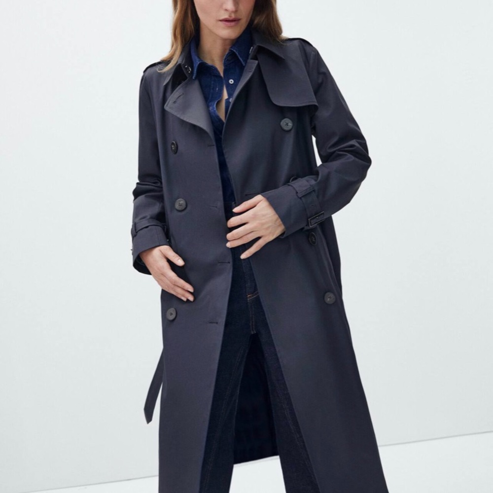 Massimo Dutti navy trench